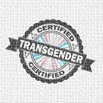 Sceau d'approbation certifié de la fierté transgenre avec fond de drapeau de la fierté | Sticker