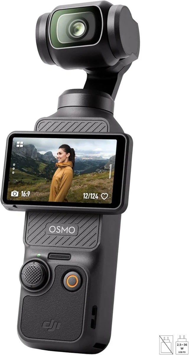 DJI Osmo Pocket 3, camera vlog CMOS 1'' et Vidéo 4K/120 ips, digital camera, Stabilisation à 3 axes, MAP rapide,Suivi Facial/Objets,Écran tactile rotatif 2",petite Cam. Vidéo pour Photographie,YouTube