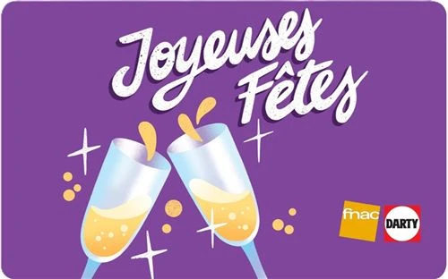 E-carte cadeau Fnac Darty Joyeuses Fêtes 100E