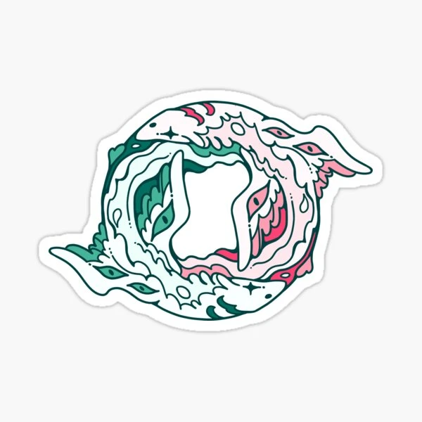 Ange abrosexuel | Sticker