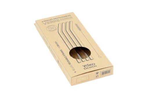 4 pailles en verre  | Maisons du Monde