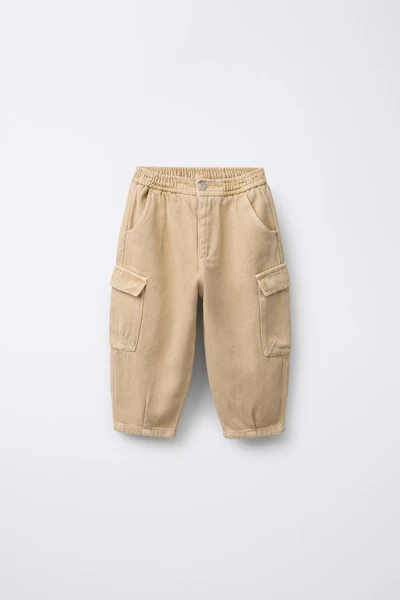 PANTALON EN SERGE CARGO