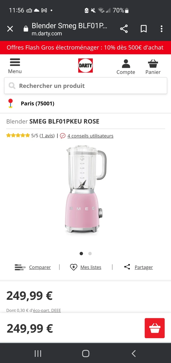 Blender smeg rose 