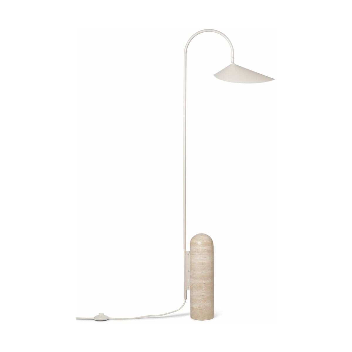 Lampadaire avec socle en marbre beige Arum - Ferm Living