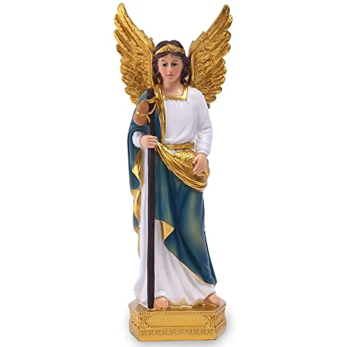 Statue de l'archange Raphaël de 20,5 cm, Figurines catholiques de l'archange Raphaël, Statues de guérison Religieuse de l'archange Raphaël, adaptées à la décoration Religieuse et à la Maison