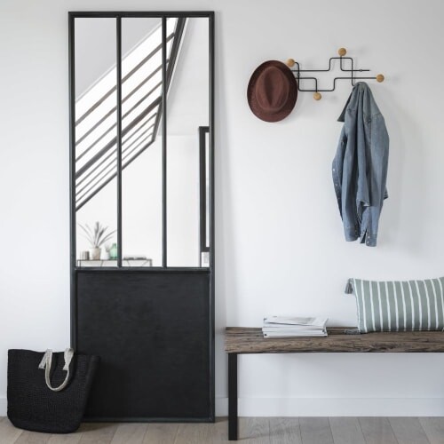 Miroir en métal noir 67x190 KYLE | Maisons du Monde