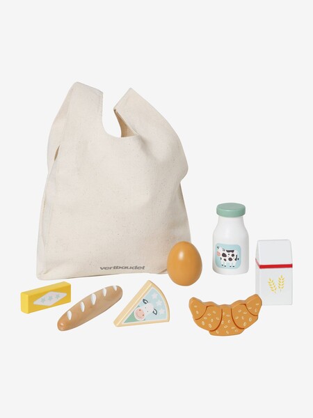 Sac avec provisions en bois FSC® multicolore - Vertbaudet