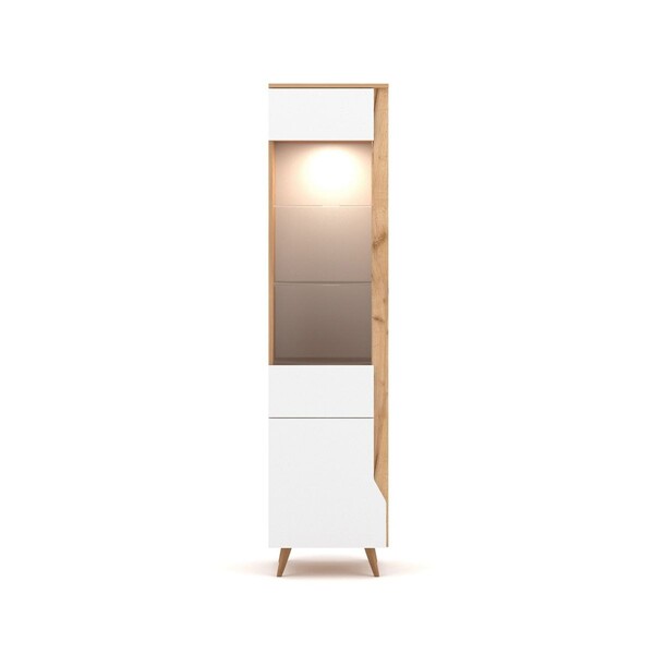 Colonne de Rangement avec Porte Vitrée L46 x H190 cm - Tree 