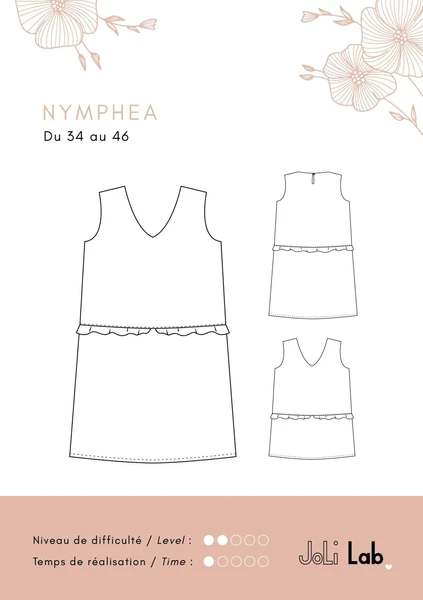 Robe/Top Nymphea - Patron Couture PDF ou Pochette