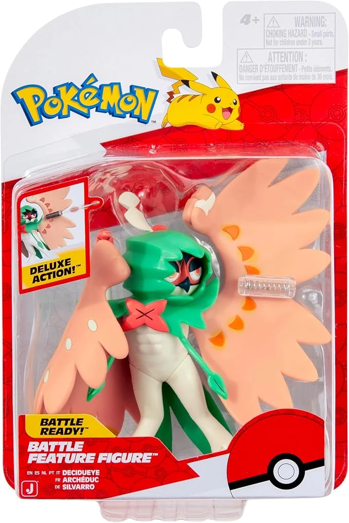 Pokémon Figurine de Combat Decidueye de 11,4 cm avec Lanceur de flèches