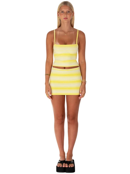 Mia Mini Skirt | Lemon
