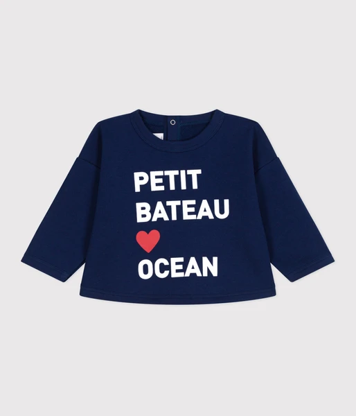 Sweat bébé en coton, uni