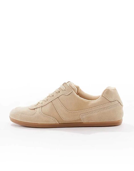 ASOS DESIGN - Diligent slim - Baskets à lacets en daim - Sable