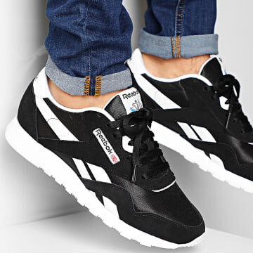 Reebok - Baskets Classic Nylon FV1592 Black White - LaBoutiqueOfficielle.com