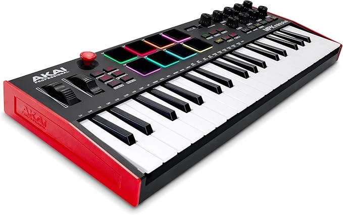 Akai Professional MPK Mini Plus - Clavier MIDI USB à 37 Touches avec Huit Pads MPC, Molettes, Logiciel de Production et Native Instruments Sound Package