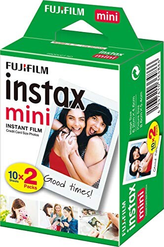 Fujifilm - Twin Films pour instax mini - 86 x 54 mm - 10 feuilles x 2 paquets = 20 feuilles