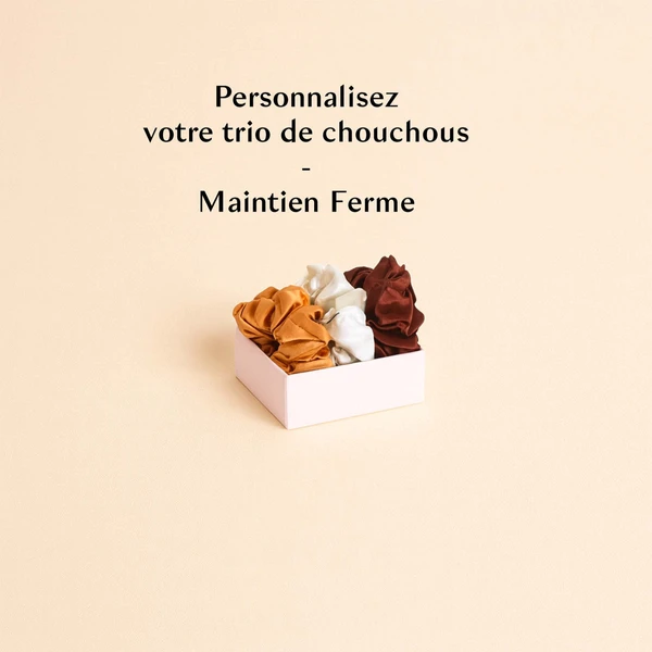 Trio de chouchous "Single Lady" - Maintien Ferme - À personnaliser (3 coloris au choix)