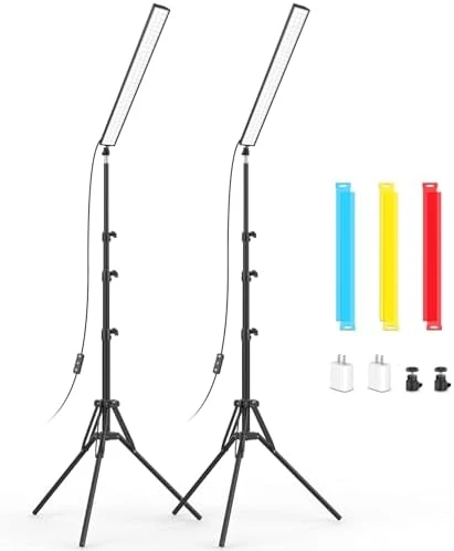 Unicucp | 2-Pack LED Video Light Stick with 62.99'' Tripod Stand