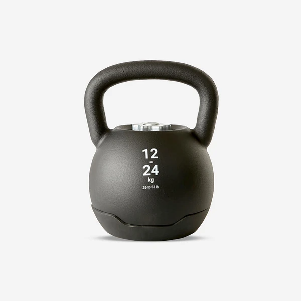 Kettlebell de cross training et musculation ajustable de 12 à 24 kg