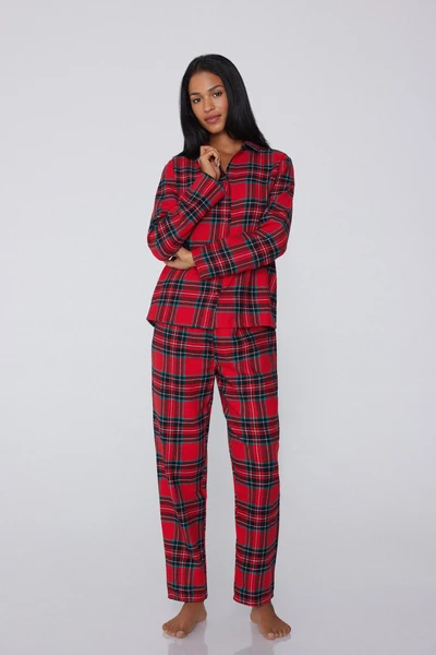 Pyjama Long Ouvert Flanelle Écossaise