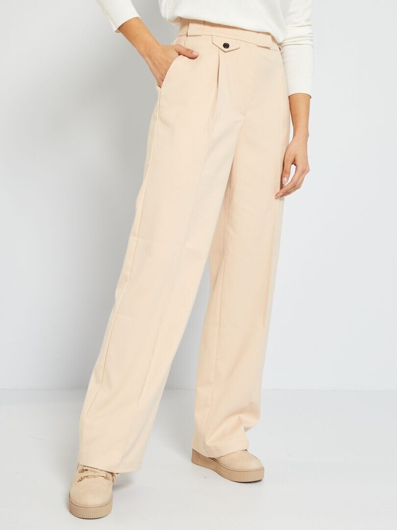 Pantalon large en flanelle