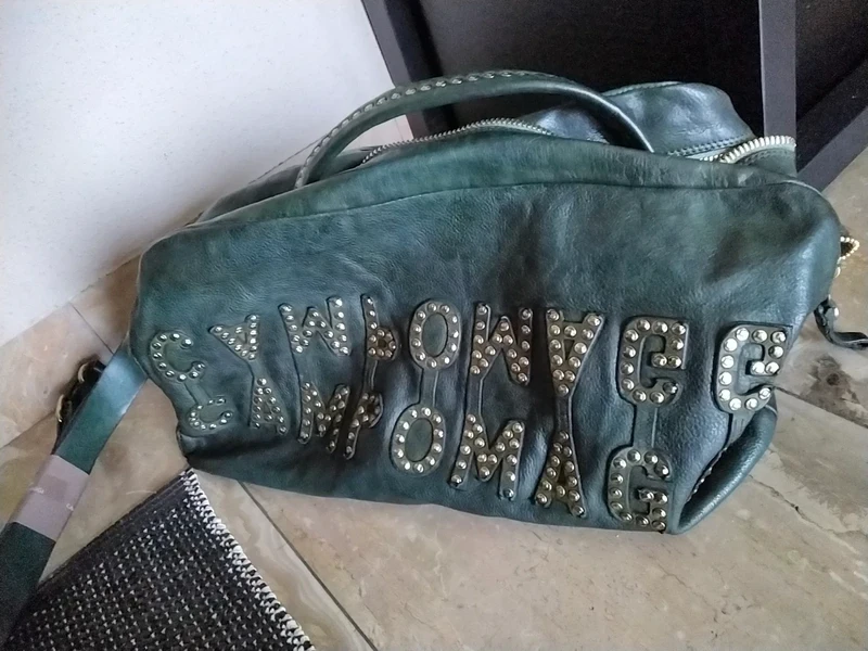 Neu Campomaggi Tasche grün/Gold mit Shopper etc Np 639