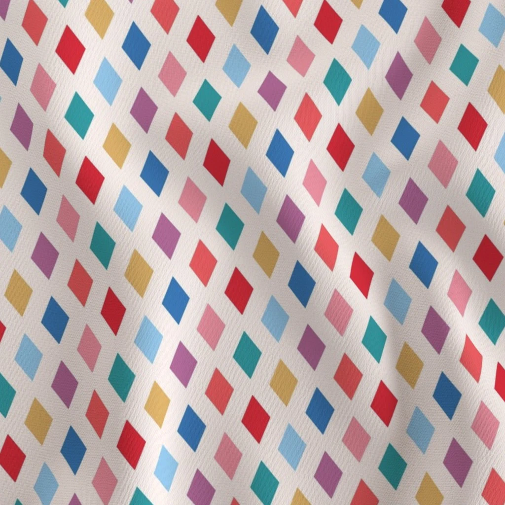 Fabric in Colorful Rhombuses Fabric pattern