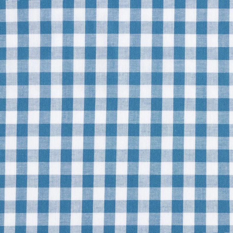 Tissu en coton Vichy à carreaux 1 cm – bleu jean/blanc - Idéal pour Accessoires de maison