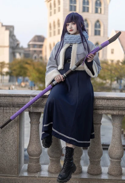 Frieren: Beyond Journey's End Fern costume de cosplay Robe et veste avec tour de cou et ceinture