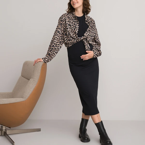 Robe de grossesse sans manches, en coton bio