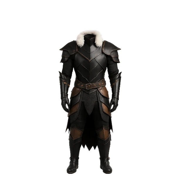 Handmade Black Leather Viking Armor Set: LARP Cosplay Costume