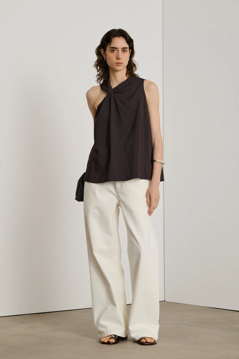 TOP ENORA MARRON