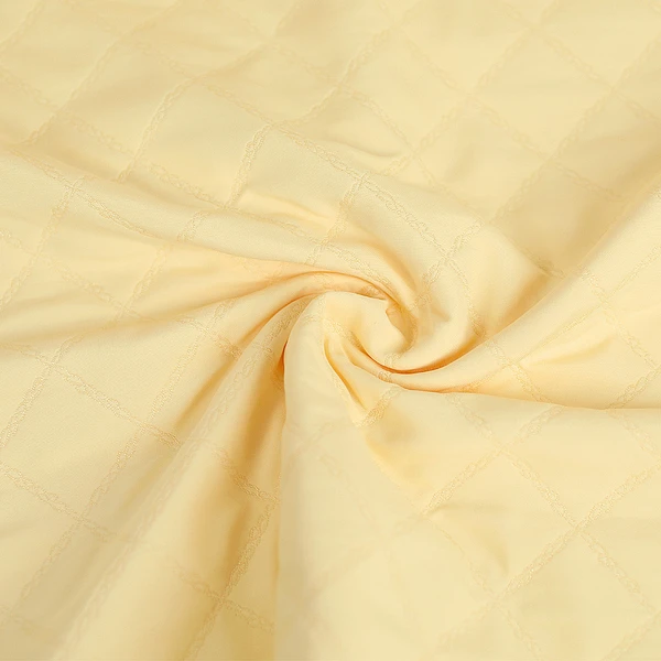 Tissu matelassé Nicole à motif tissé losange - beurre | Tissu pour travaux de couture et accessoires