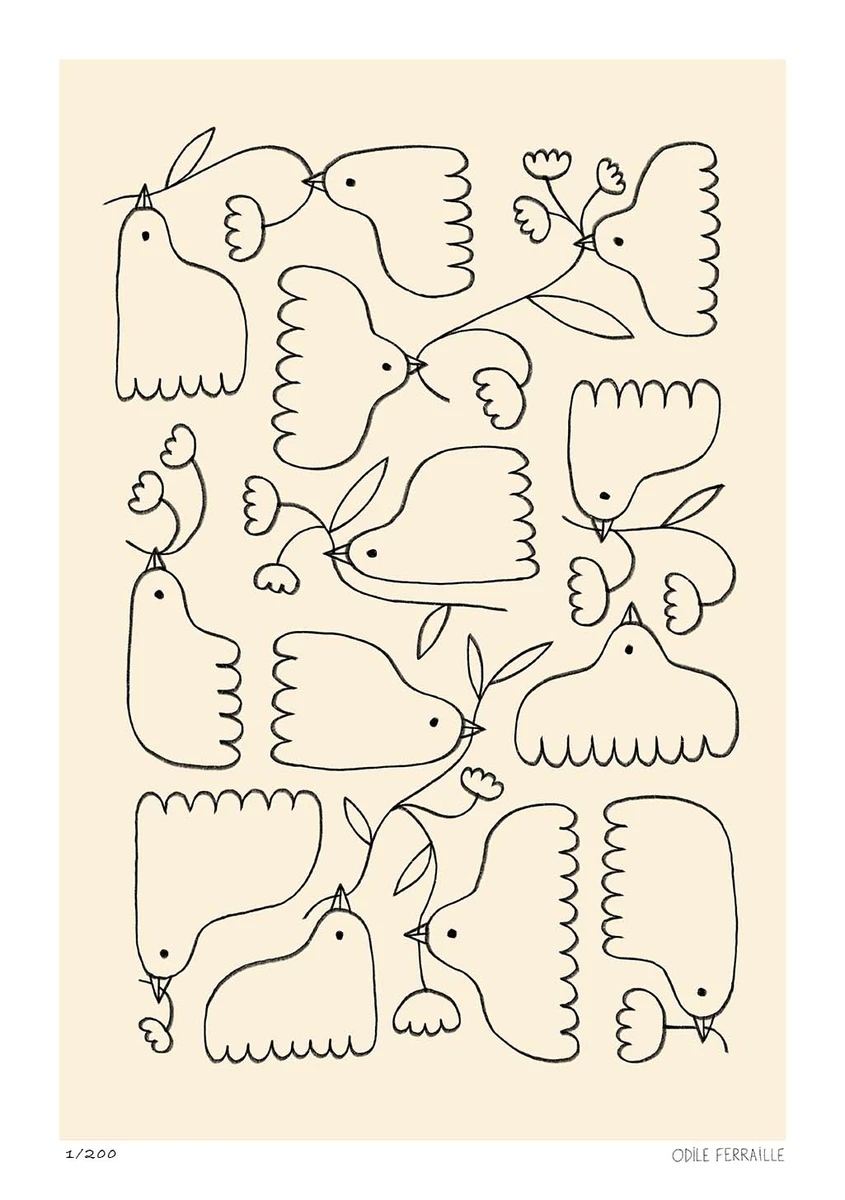 Birds and flowers