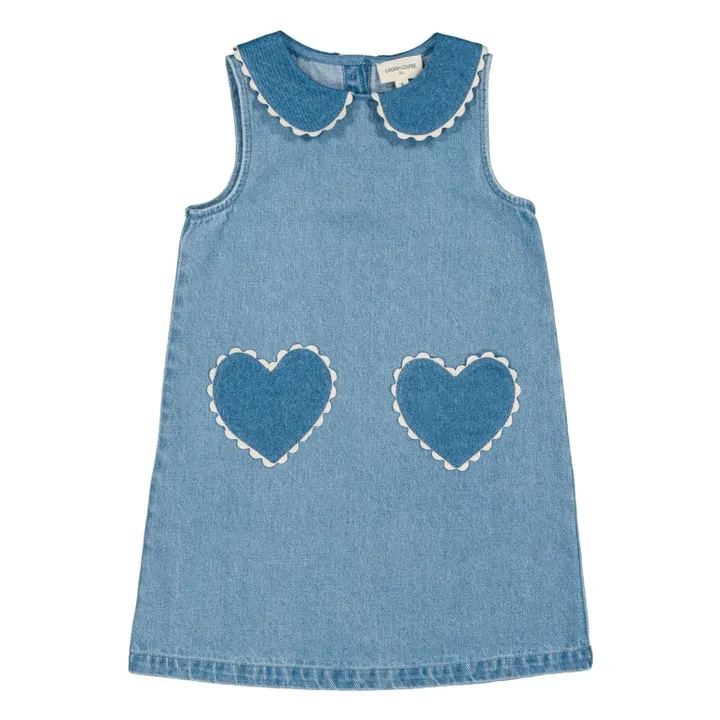 Robe Col Claudine Misti Chambray | Bleu Clair