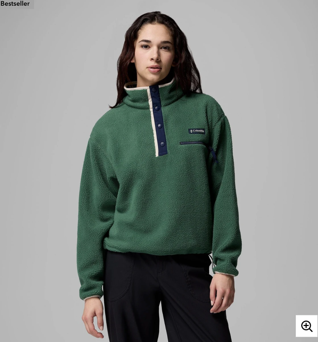 Polaire Sherpa Courte Semi-Boutonnée en Helvetia™ II Femme