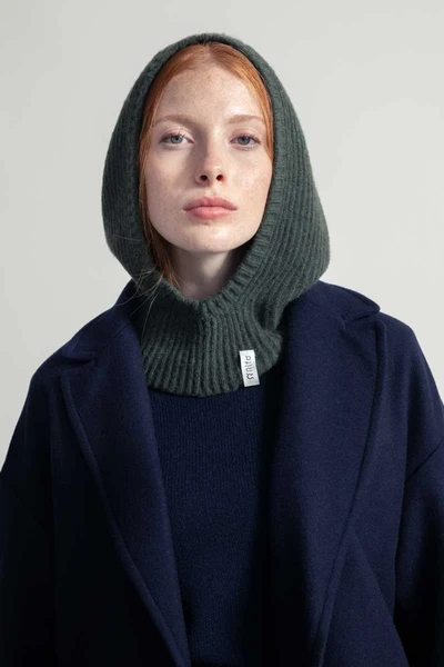 Cagoule en cachemire recyclé | vert "marika - verde foresta" Rifò