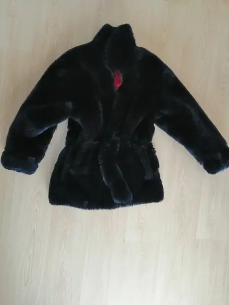 Manteau Sonia Rykiel fourrure synthétique noir M/40