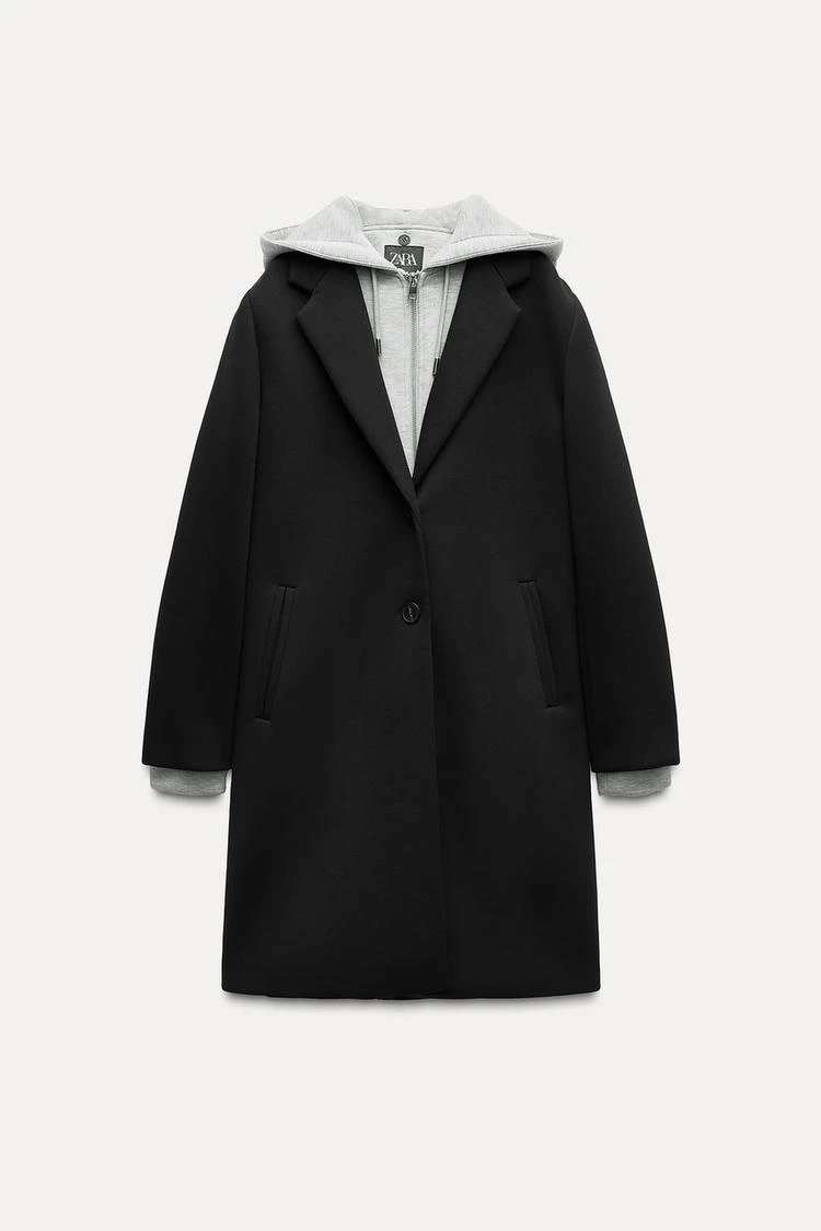 MANTEAU BIMATIÈRE AVEC CAPUCHE AMOVIBLE