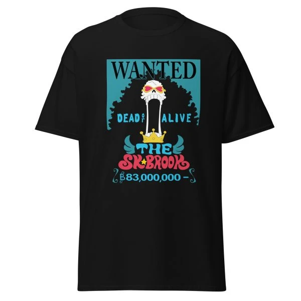 One Piece T Shirt SK Brook Poster Wanted Dead Or Alive The - Official One Piece Merch Collection 2024 - One Piece Universe Store