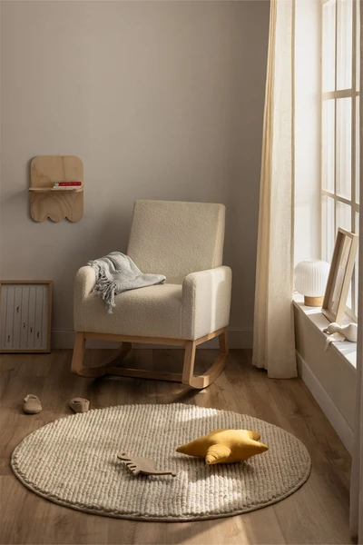 Fauteuil à Bascule en Chenille Abigray