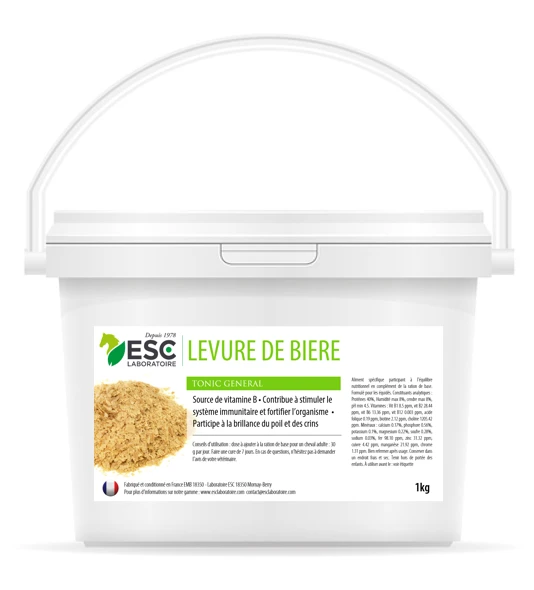LEVURE DE BIERE - Flore intestinale cheval - Complément source de vitamine B