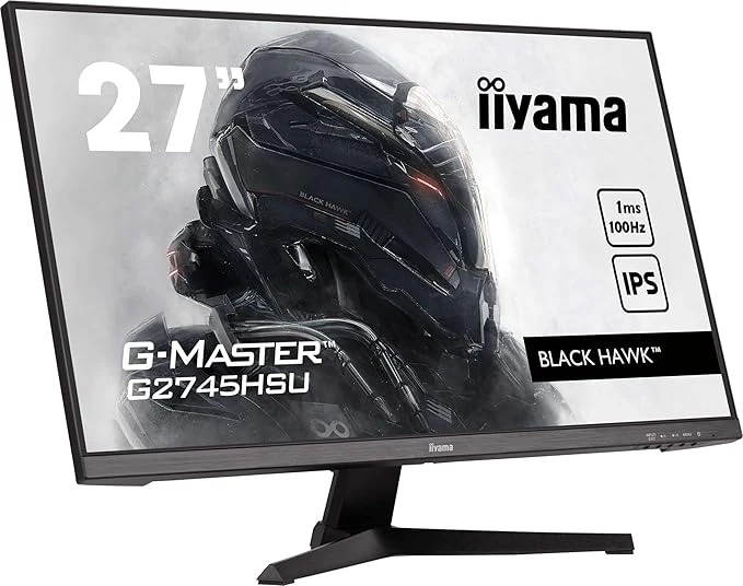 iiyama Ecran G-Master Black Hawk, G2745HSU-B2 IPS, 1920x1080@100Hz, 300cd/m², 1300:1, Haut-parleurs, 1xHDMI, 1xDisplayPort, USB HUB (2x2.0), Black Tuner, i-Style Colour