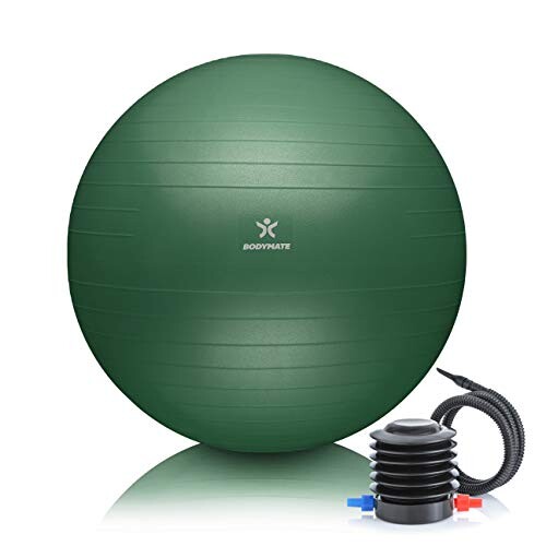 BODYMATE Ballon Fitness + Pompe Incluse + E-Book Gratuit Midnight-Green 75cm