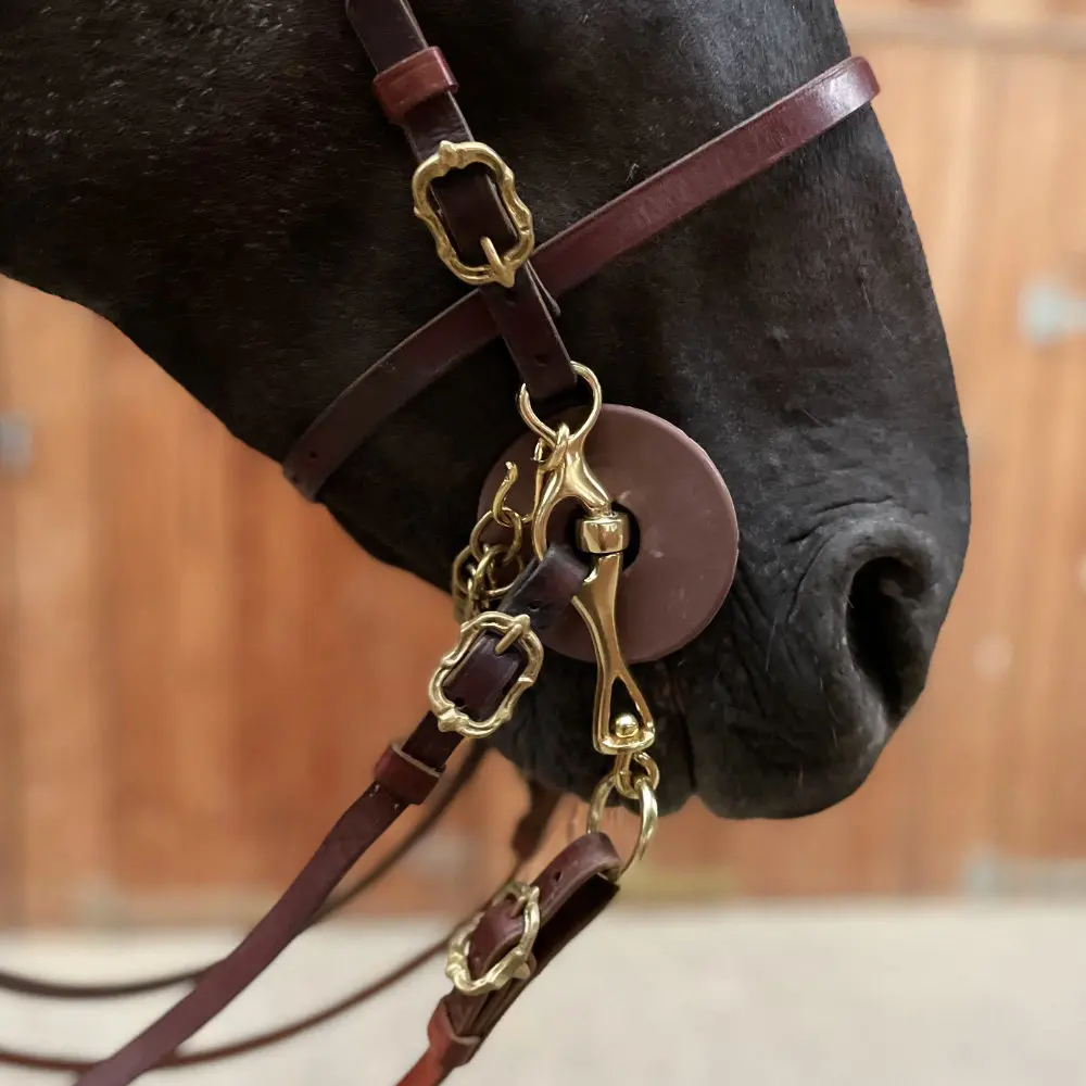 Portugiesische Kandare BALAO Messing Gold