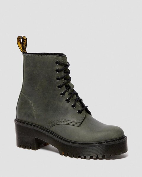 DR MARTENS BOTTINES SHRIVER HI EN CUIR &Agrave; LACETS
