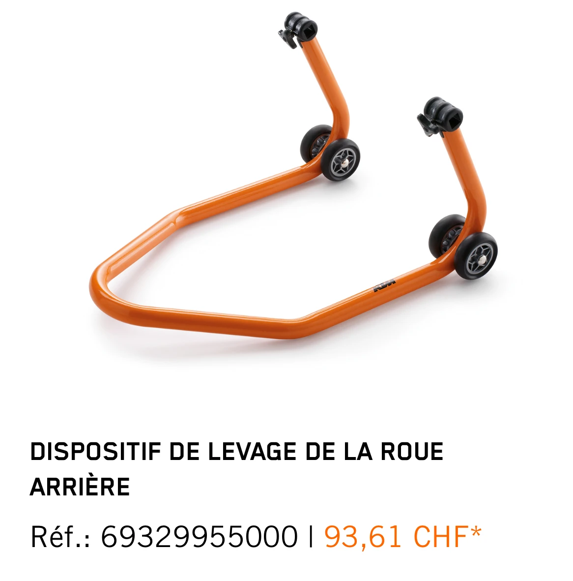 Dispositif de levage de la roue arrière 
