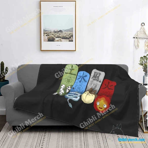 Studio Ghibli Elemental Blanket For Sale - Ghibli Merch Store - Official Studio Ghibli Merchandise