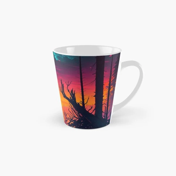 Coucher de soleil vibrant inspiré de Valheim | Mug à café