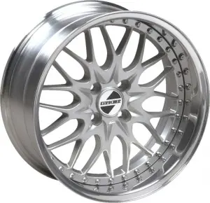 Kerscher KCS 3-tlg. silver polished Wheel 9,5x18 - 18 inch 5x120 bold circle